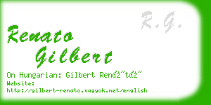 renato gilbert business card